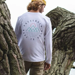 T-Shirt Manches Longues Recyclé Escapism - Blanc