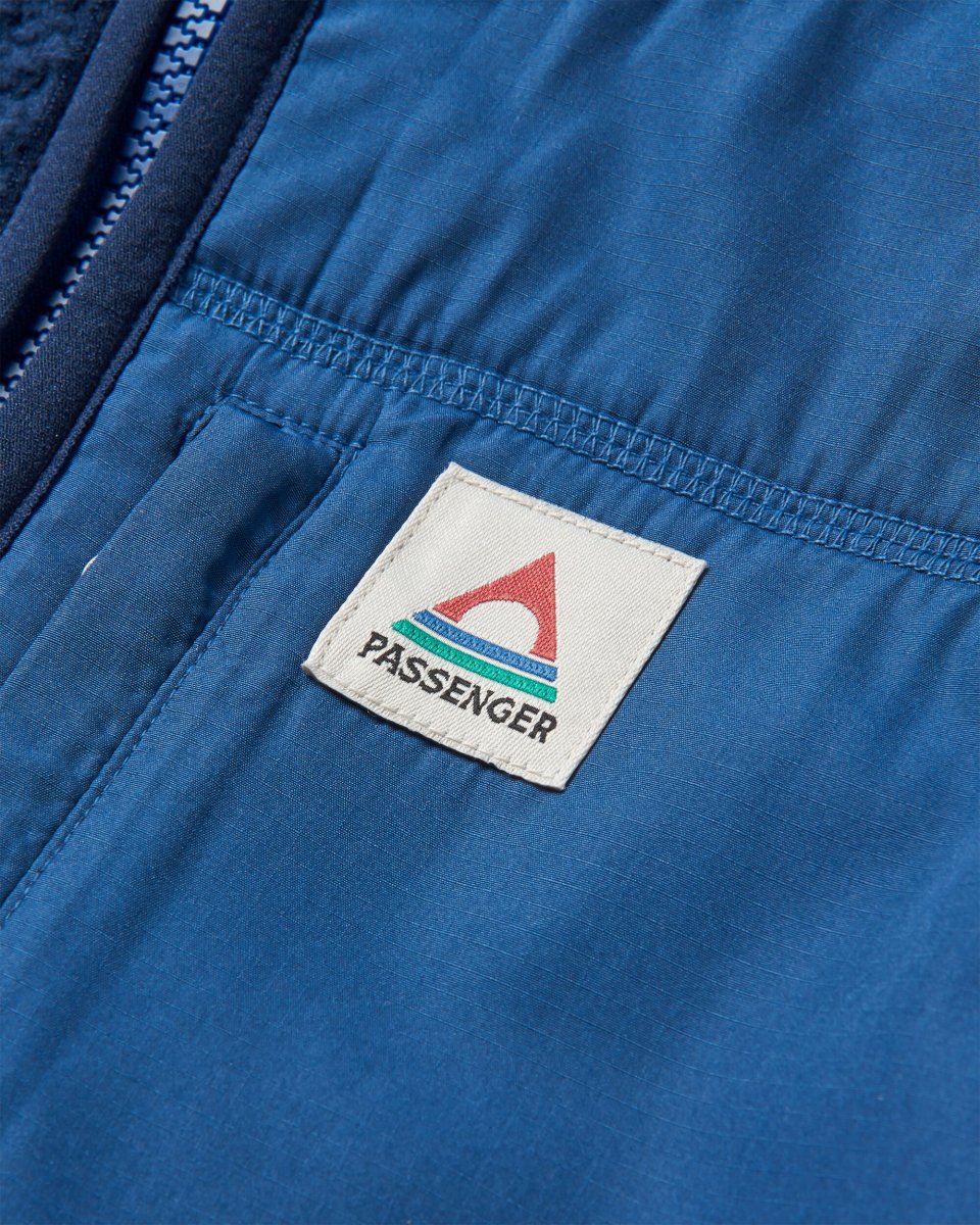 Polaire Recyclée en Sherpa à Fermeture Éclair 1/2 Ventura - Bleu Marine – Image 7