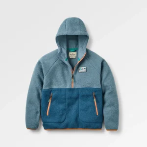 Sweat polaire en sherpa - bleu orage/denim foncé