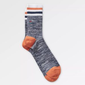 Chaussettes en Côtes Biologiques Mi-Lourdes - Marine