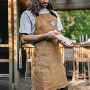 Tablier en Denim de Coton Bio de Yard - Noix de Coco