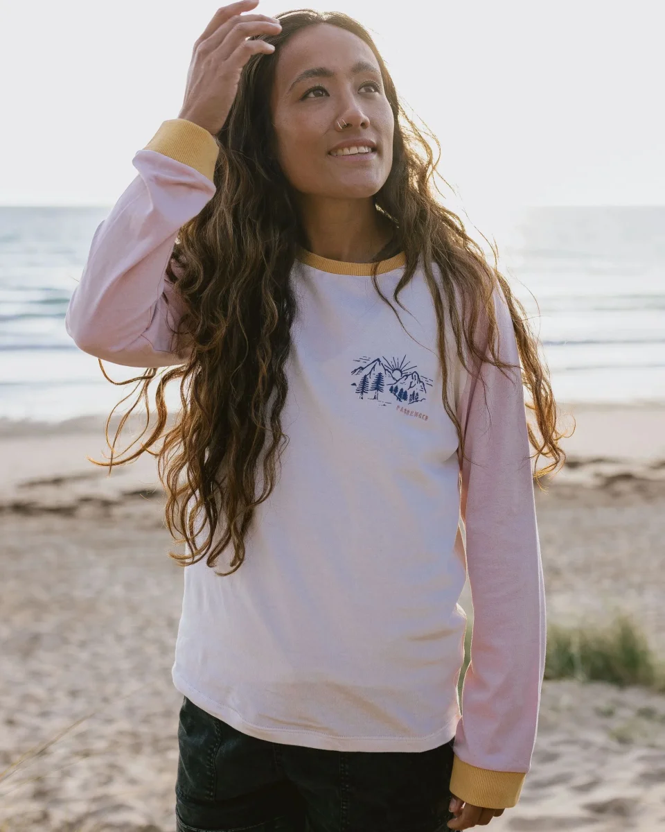 T-shirt à Manches Longues en Coton Recyclé Riser - Birch