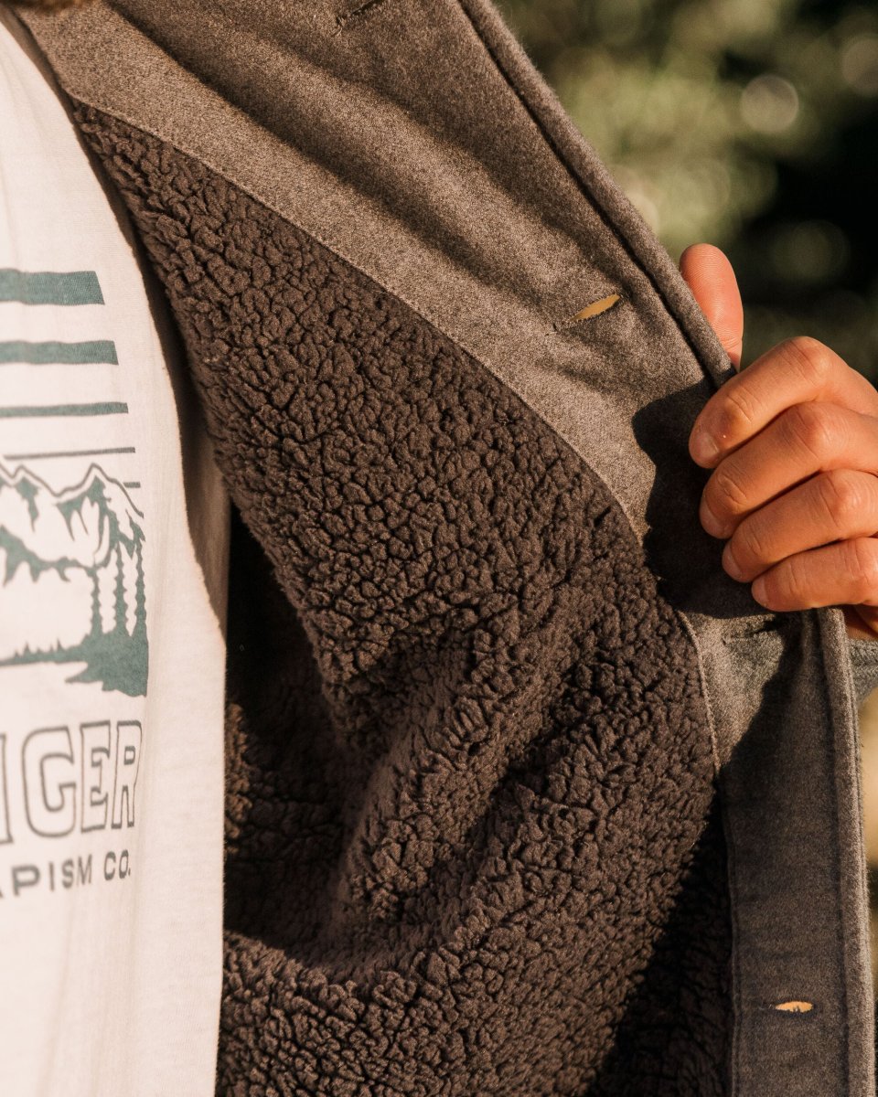 Surchemise doublée en sherpa Freestyle - Gris Marl – Image 4