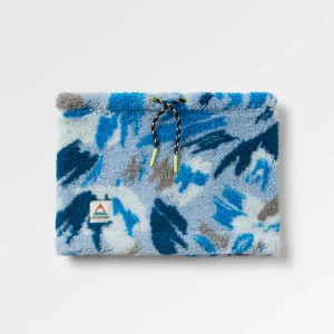 Snood en polaire Sherpa recyclée Ash - Montagne abstraite bleu acier