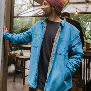 Kodiak 2.0 Surchemise en Velours Côtelé Doublée Sherpa - Bleu Acier