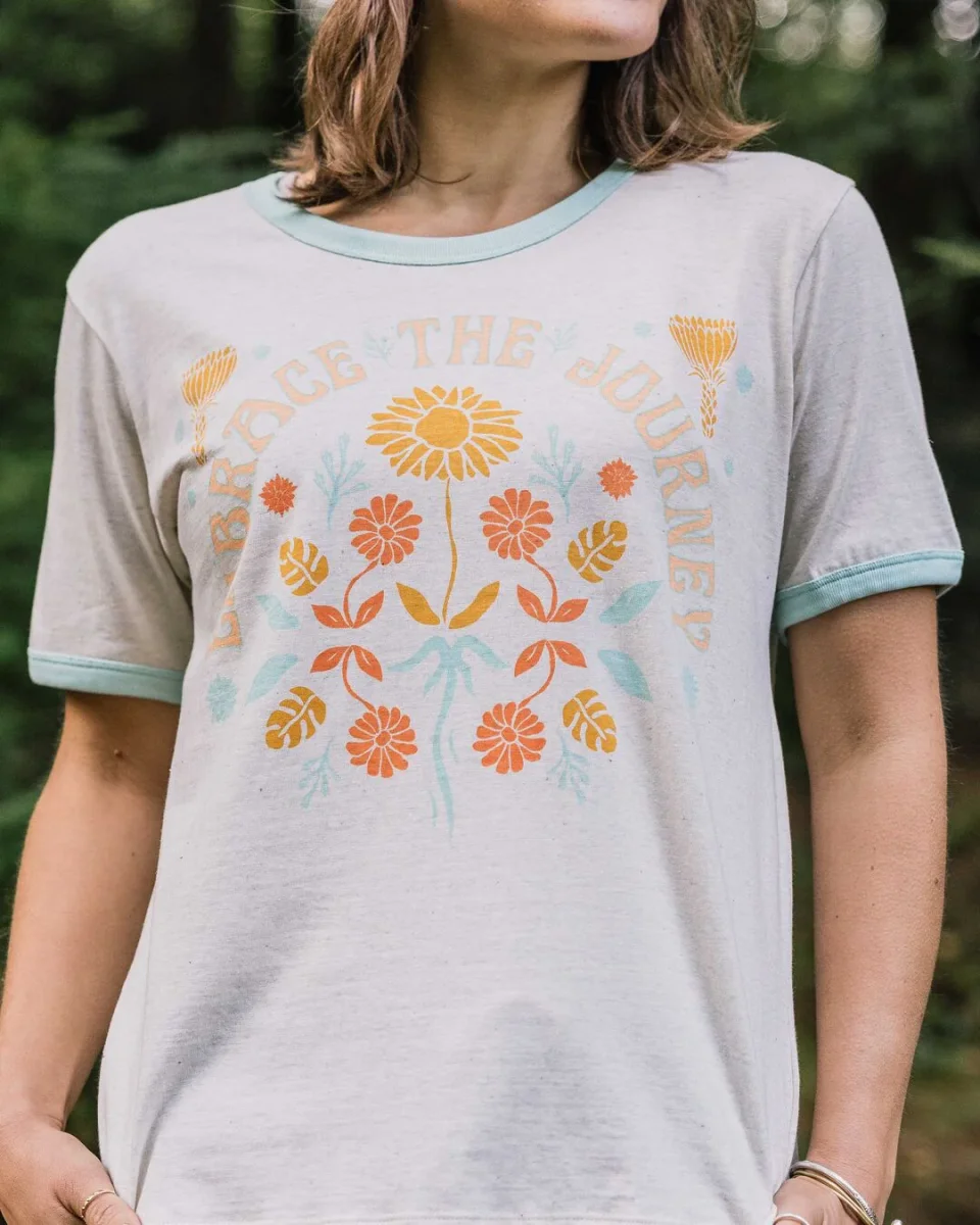 T-shirt en coton recyclé Rio Ringer - Milky Marl