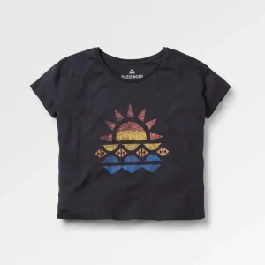 T-shirt en coton recyclé Sunray - Noir
