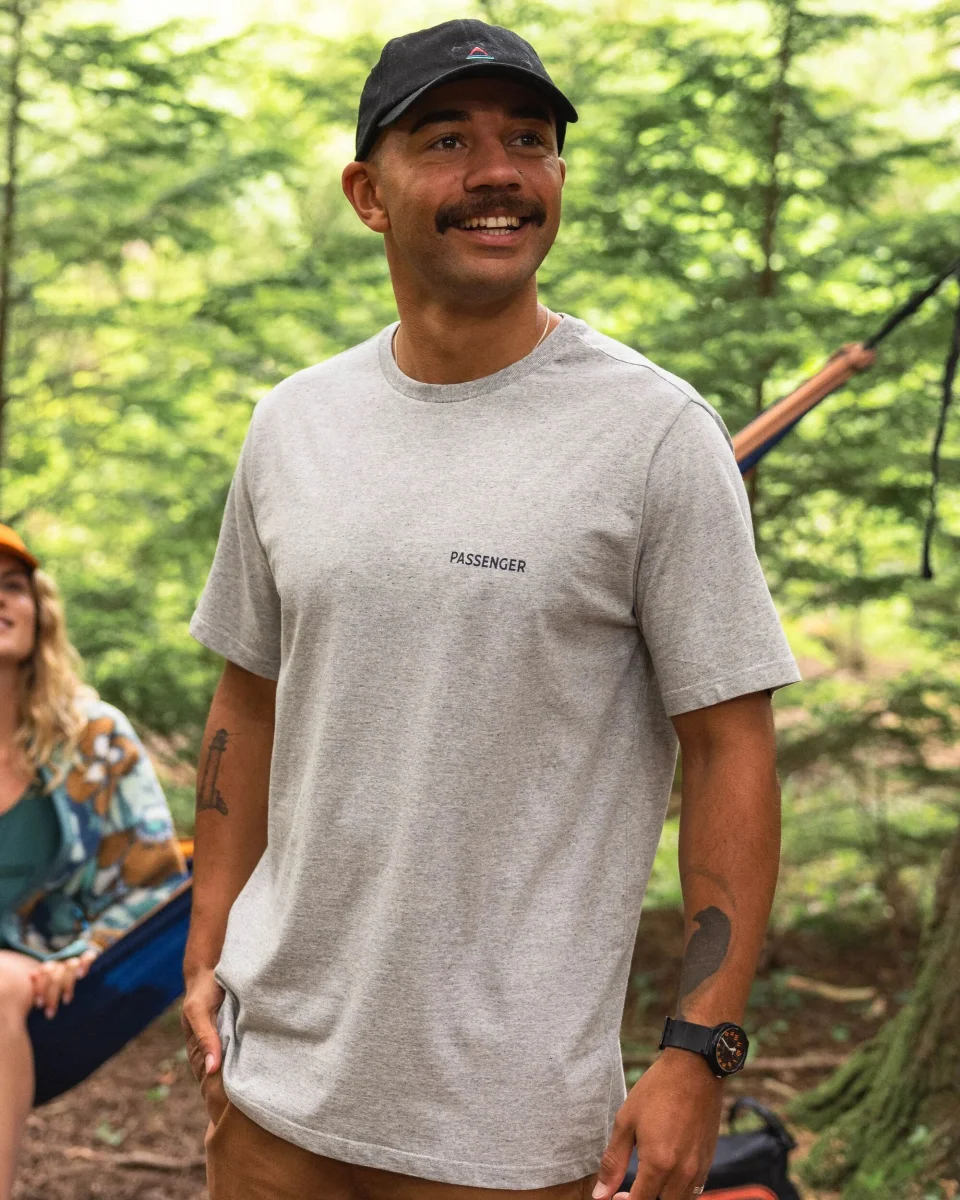 T-shirt Homme en Coton Recyclé Roamer - Gris Chiné – Image 5