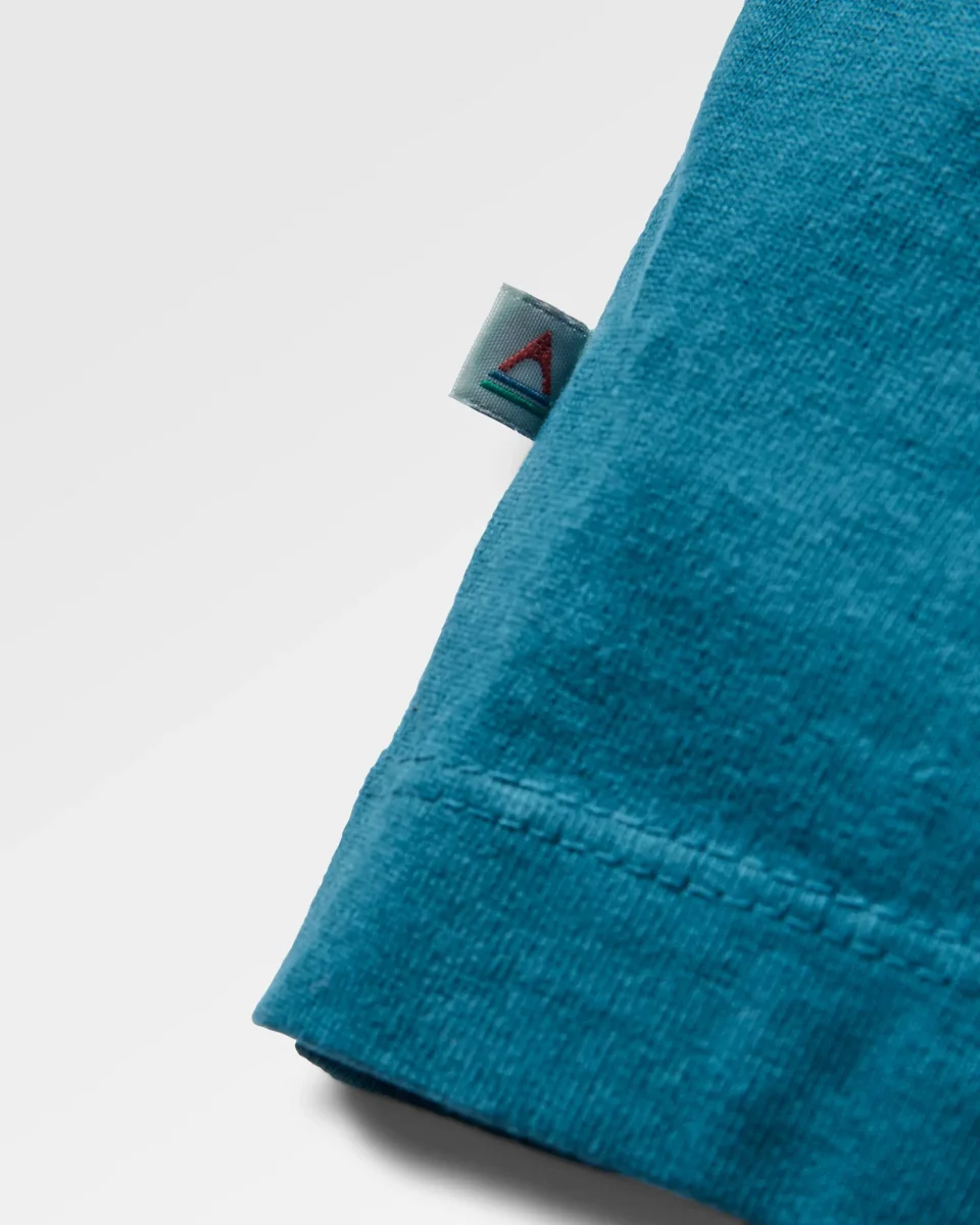 T-shirt bio à manches longues coupe décontractée Heritage - bleu Tidal – Image 4