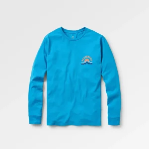 T-shirt à Manches Longues en Coton Recyclé Breathe - Bleu Atlantique