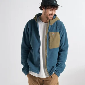 Polaire à capuche Polartec® pour homme Sierrascape - denim foncé