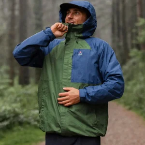 Veste Imperméable Recyclée Cloudburst - Denim Foncé/Vert Sauvage