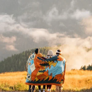 Couverture Sherpa Recyclée Cabin - Orange Rétro