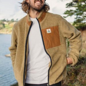 Polaire à Poils Longs en Sherpa Recyclé Trekker - Biscuit