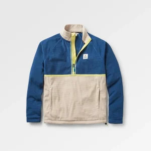 Polaire Recyclée à Carreaux Overlook - Denim Foncé/Gris Galet