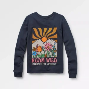 T-shirt manches longues Roam Wild - Noir
