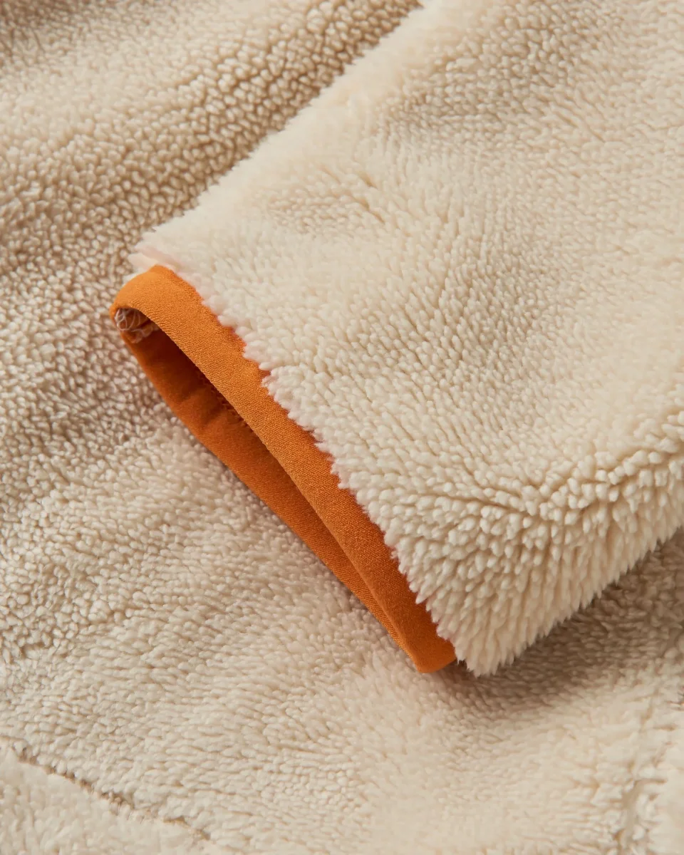 Veste en polaire recyclée sans col Iris - Avoine – Image 7