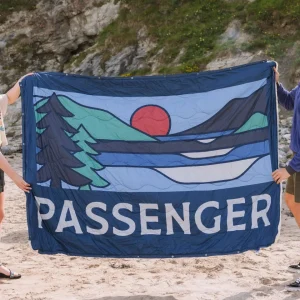 Couverture en Sherpa Recyclée Cabin - Denim Foncé