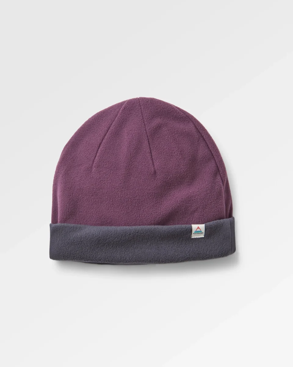 Bonnet en polaire recyclée Set Off - Deep Plum/Charcoal