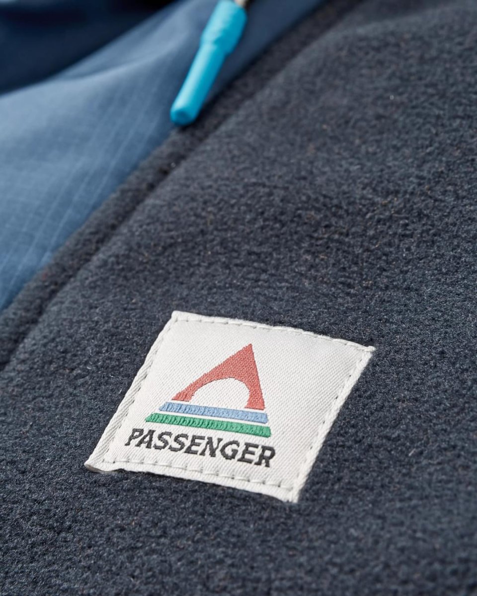 Hoodie Woodland 1/2 Zip en Polaire Recyclée - Deep Navy/Baked Clay – Image 9