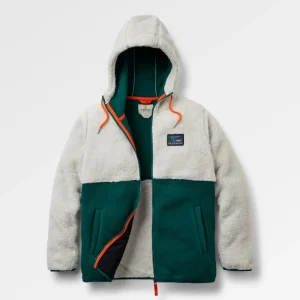 Veste sherpa recyclée doublée polaire - Gris aube/Forêt tropicale