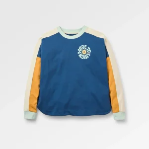 T-Shirt à Manches Longues en Coton Bio Easy Days - Denim Foncé