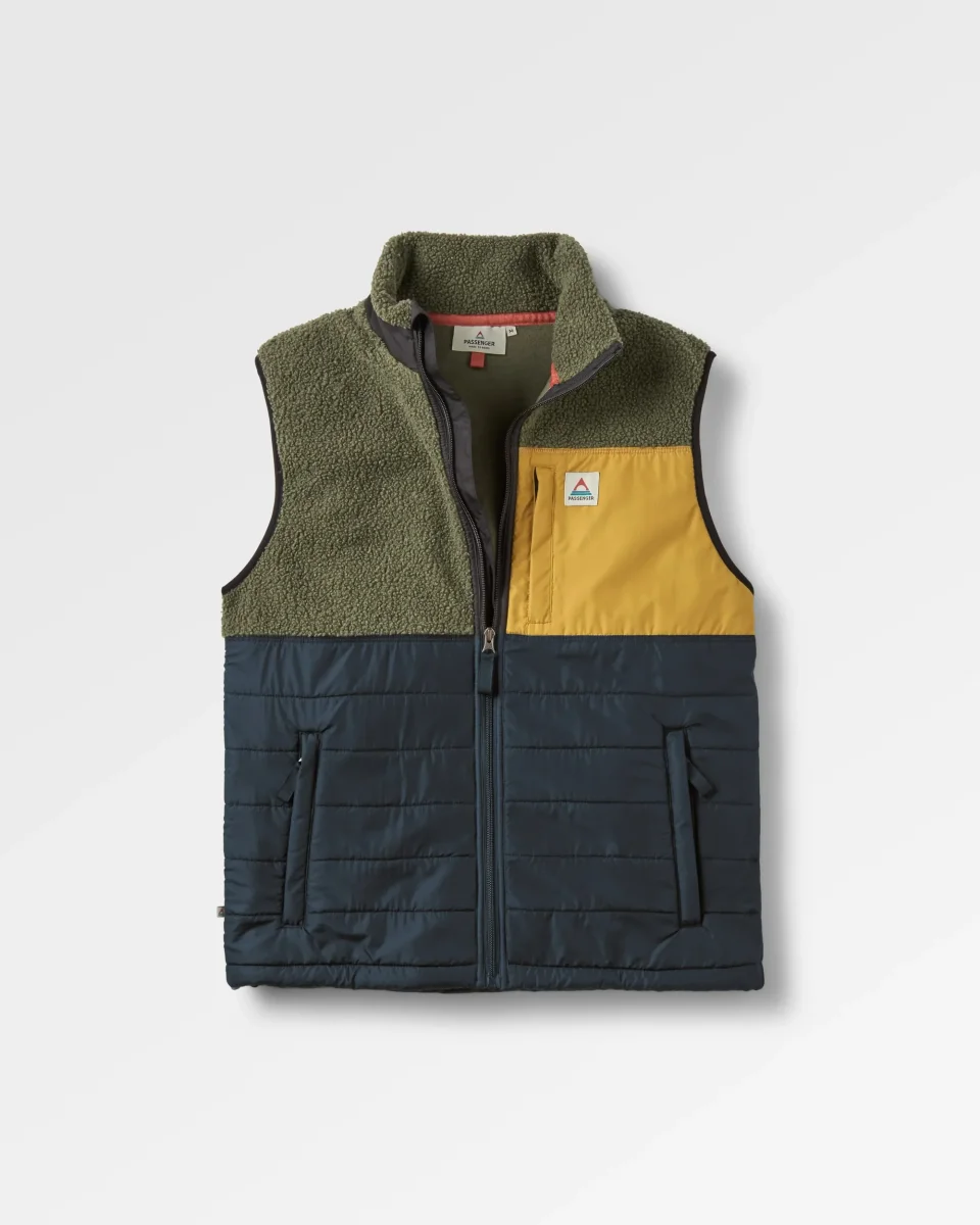 Gilet Sherpa Doublé Polaire Recyclé Born Explorer - Kaki