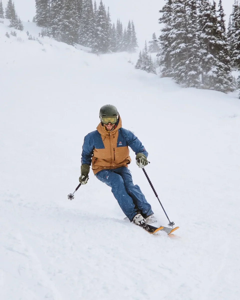 Veste Recyclée pour Homme Snowscape - Denim Foncé/Toffee – Image 4