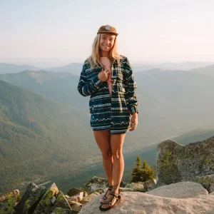 Chemise en Polaire Recyclée de l'Est - Montagne Géo Marée Bleue