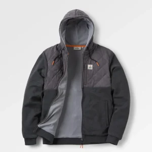 Hoodie à capuche zippé en coton bio - Charcoal Marl