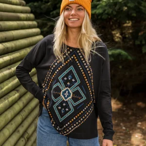 T-shirt manches longues en coton bio - Noir