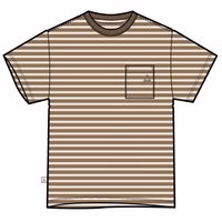 T-shirt coupe décontractée en coton recyclé Zen - Rayures toffee – Image 7