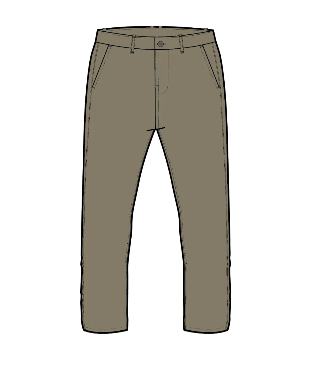Pantalon en Coton Bio Léger 365 - Vert Olive Délavé – Image 7