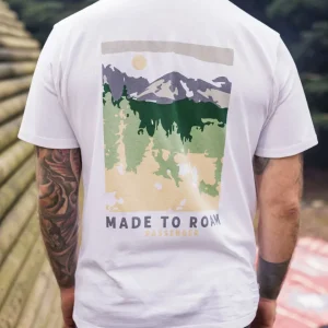 T-shirt en coton recyclé Open Road - Blanc