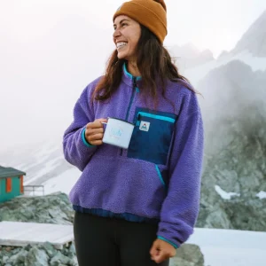 Polaire en Sherpa Recyclée Ravi - Violet Rétro