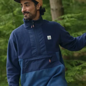 Polaire recyclée Woodland Hoodless Polartec - bleu marine riche/denim foncé