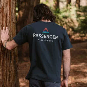 T-shirt en coton recyclé Passenger - Noir