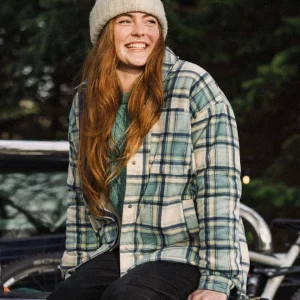 Chemise en polaire polaire recyclée Sherpa doublée Orion - Oatmeal/Arctic Check