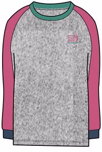 T-shirt à manches longues en coton recyclé Riser - Gris moyen chiné – Image 7