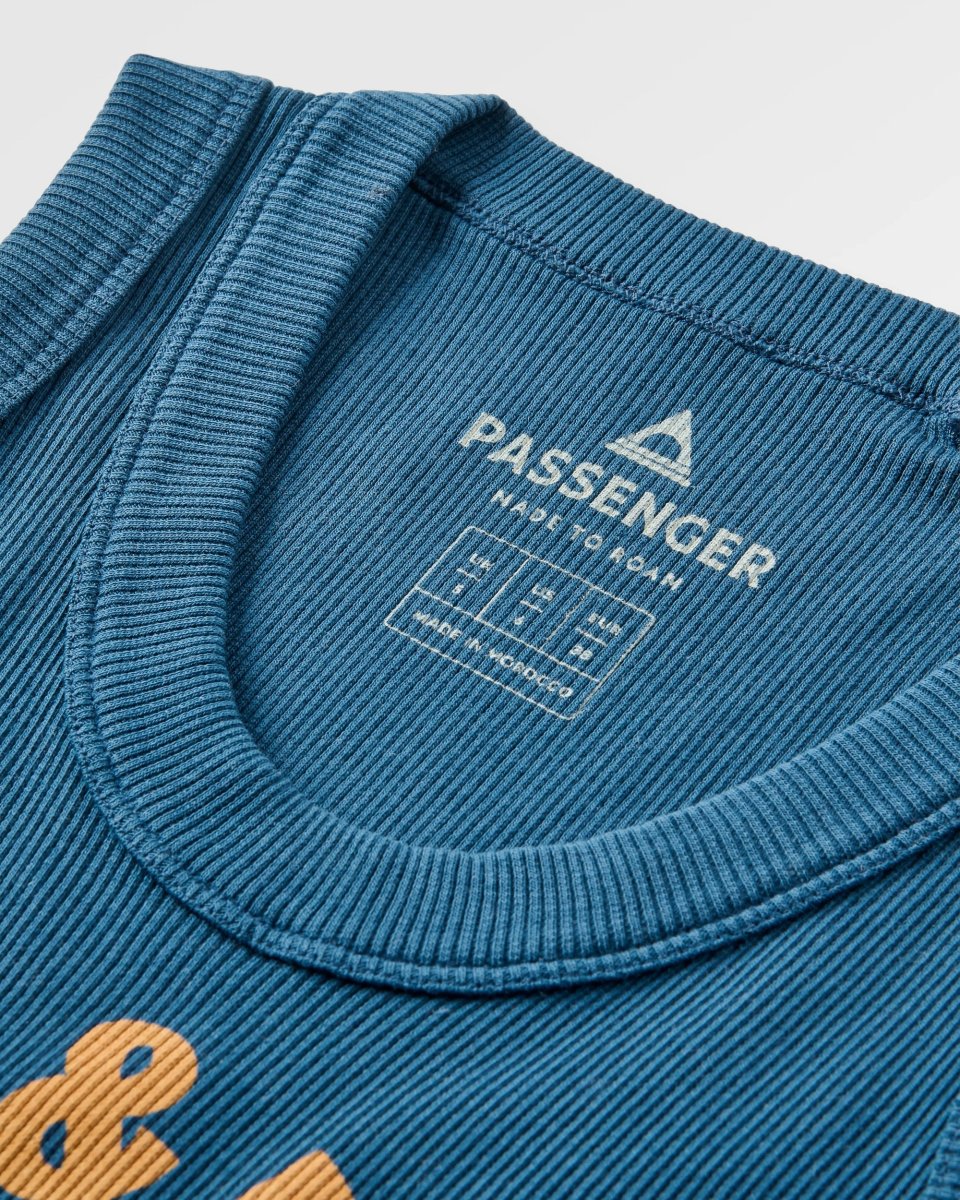 Débardeur à encolure dégagée côtelée - Denim foncé – Image 3