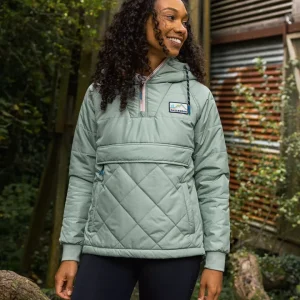 Veste Recyclée de l'Océan Isolée avec 1/2 Zip - Pistache