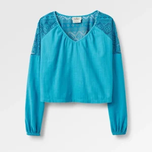 Haut Tissé Manches Longues Flurry - Bluejay