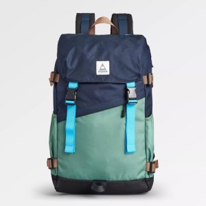 Sac à Dos Recyclé Boondocker 26L - Bleu Marine Profond/Vert Laurier