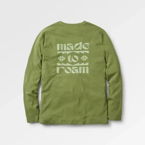 T-shirt à manches longues en coton recyclé Sunrise - Loden Green