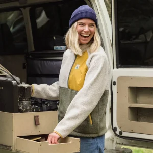 Polaire sherpa Home - blanc vintage/olive