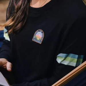 T-shirt manches longues en coton recyclé Hope - Noir