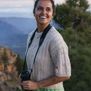 Pull Homely à Manches Courtes Tricoté - Simply Taupe