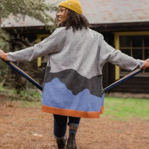 Cardigan long en tricot léger Scenic - Gris Scenic