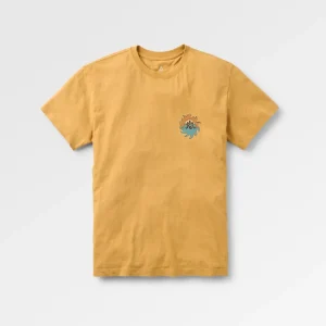 T-shirt homme en coton recyclé Dune - jaune épicé chiné