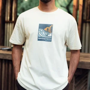 T-shirt en coton bio Waves & Trees - Birch